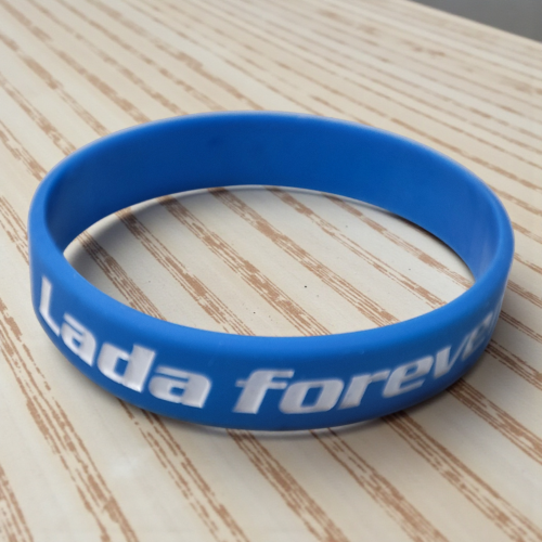 LADA FOREVER szilikon gyerek karkötő, azúrkék